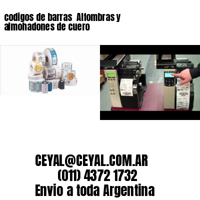 codigos de barras 	Alfombras y almohadones de cuero
