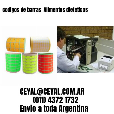 codigos de barras 	Alimentos dieteticos