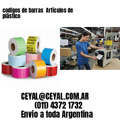 codigos de barras 	Artículos de plástico