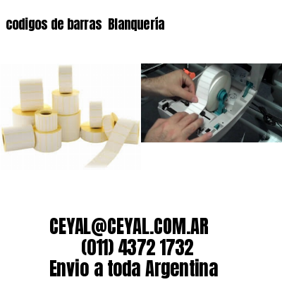 codigos de barras 	Blanquería