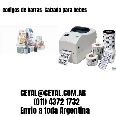 codigos de barras 	Calzado para bebes