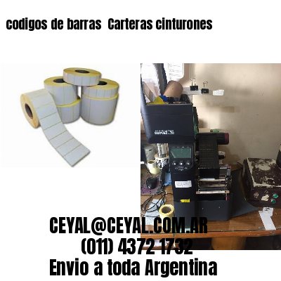 codigos de barras 	Carteras cinturones
