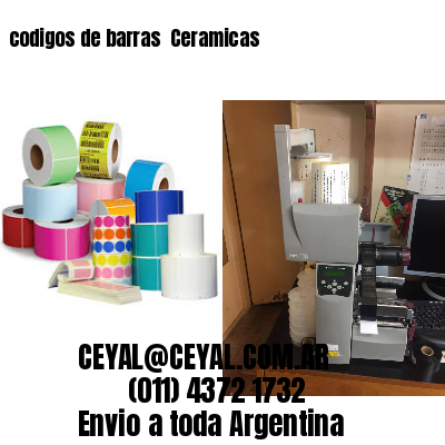 codigos de barras 	Ceramicas