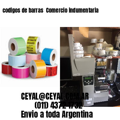 codigos de barras 	Comercio indumentaria