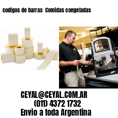 codigos de barras 	Comidas congeladas