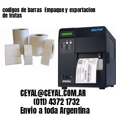 codigos de barras 	Empaque y exportacion de frutas