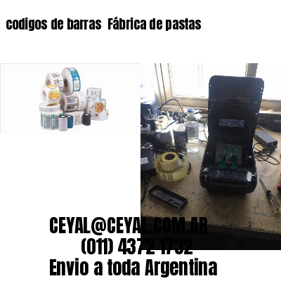 codigos de barras 	Fábrica de pastas