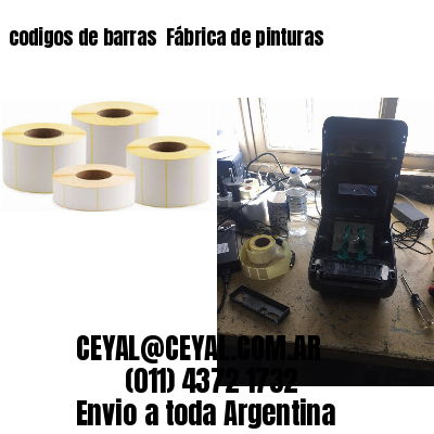 codigos de barras 	Fábrica de pinturas