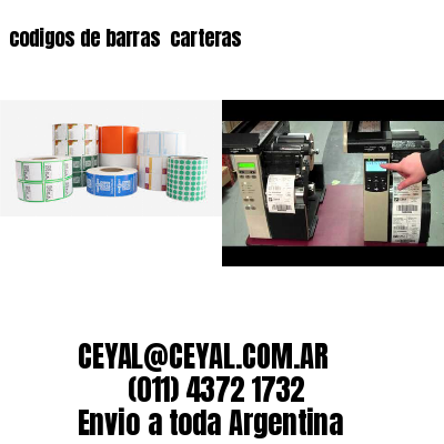 codigos de barras 	carteras