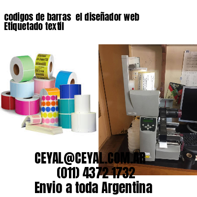codigos de barras 	el diseñador web Etiquetado textil