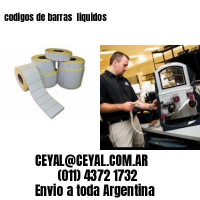 codigos de barras 	liquidos