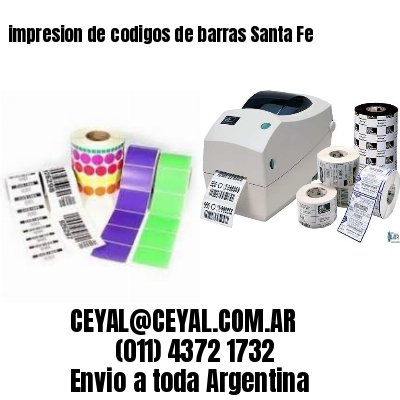 impresion de codigos de barras Santa Fe