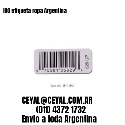 100 etiqueta ropa Argentina