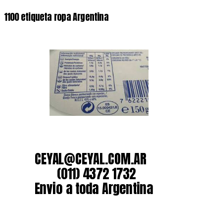 1100 etiqueta ropa Argentina