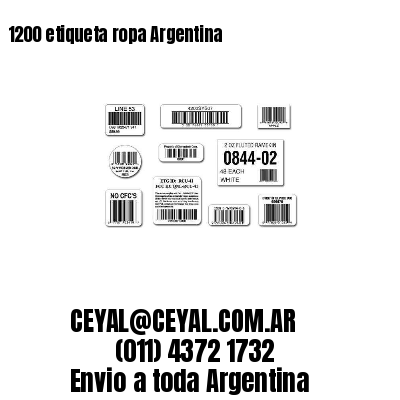 1200 etiqueta ropa Argentina