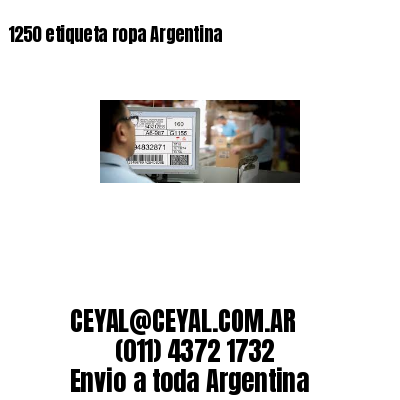 1250 etiqueta ropa Argentina