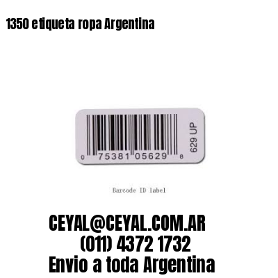 1350 etiqueta ropa Argentina