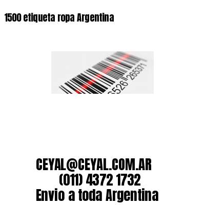 1500 etiqueta ropa Argentina