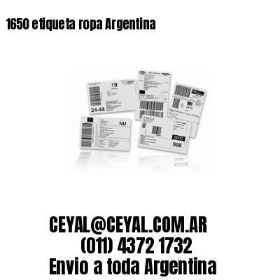 1650 etiqueta ropa Argentina