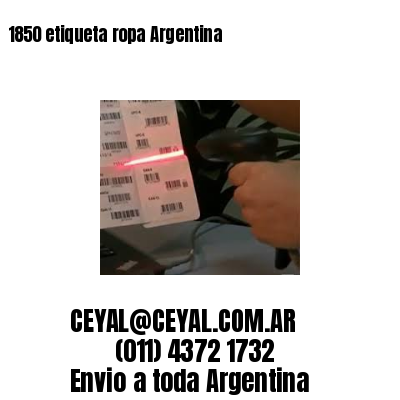 1850 etiqueta ropa Argentina