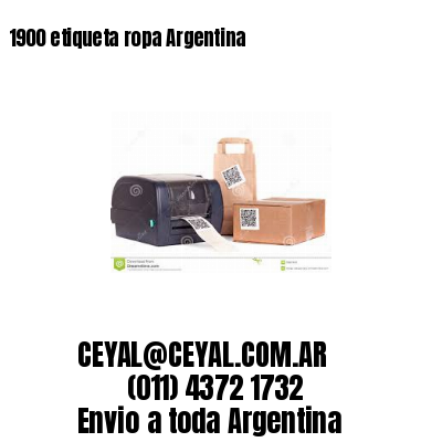 1900 etiqueta ropa Argentina