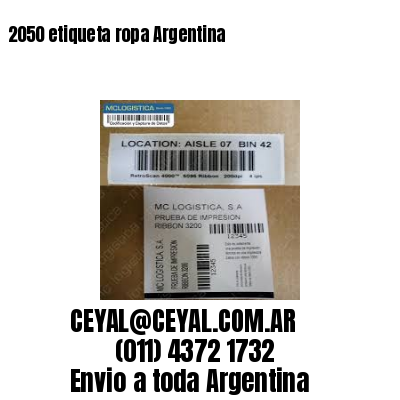 2050 etiqueta ropa Argentina