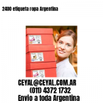 2400 etiqueta ropa Argentina