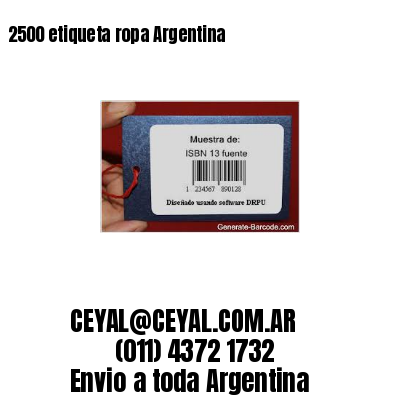 2500 etiqueta ropa Argentina