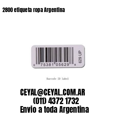 2800 etiqueta ropa Argentina