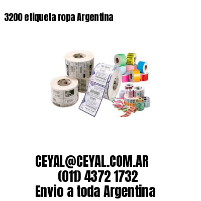 3200 etiqueta ropa Argentina