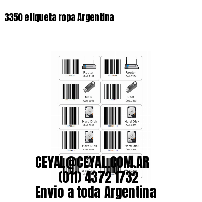 3350 etiqueta ropa Argentina