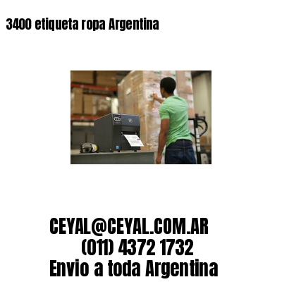 3400 etiqueta ropa Argentina