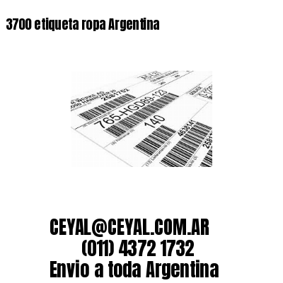 3700 etiqueta ropa Argentina