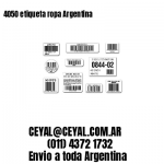4050 etiqueta ropa Argentina