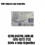 4100 etiqueta ropa Argentina