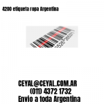 4200 etiqueta ropa Argentina