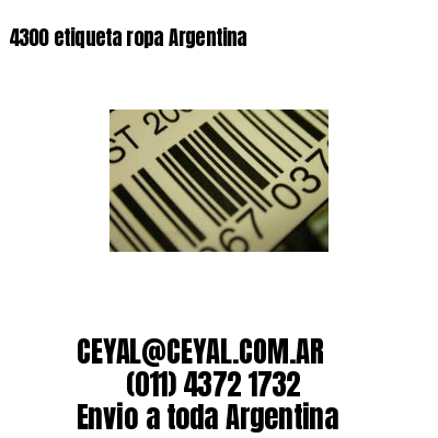 4300 etiqueta ropa Argentina