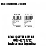 4500 etiqueta ropa Argentina