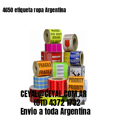 4650 etiqueta ropa Argentina
