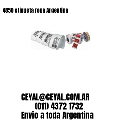 4850 etiqueta ropa Argentina