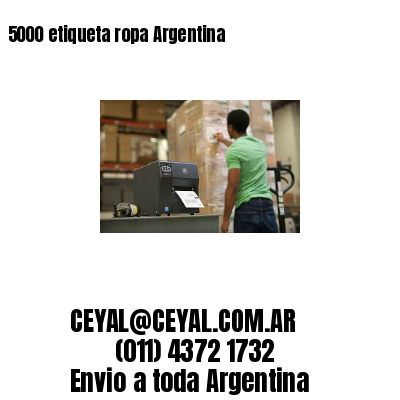 5000 etiqueta ropa Argentina