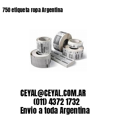 750 etiqueta ropa Argentina