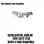 950 etiqueta ropa Argentina