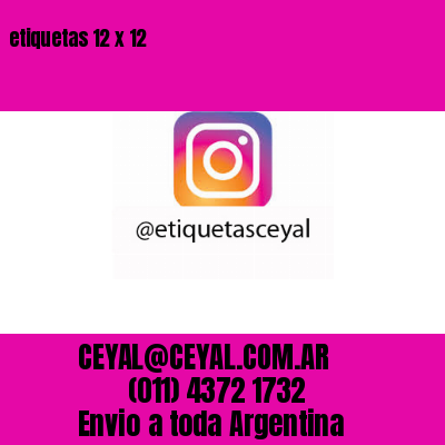 etiquetas 12 x 12