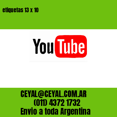 etiquetas 13 x 10