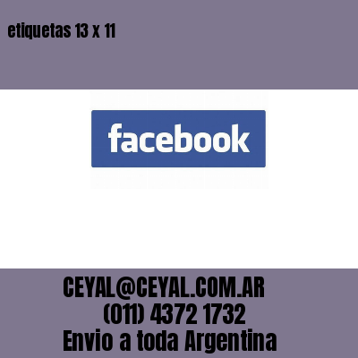 etiquetas 13 x 11