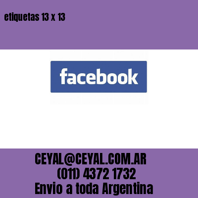 etiquetas 13 x 13