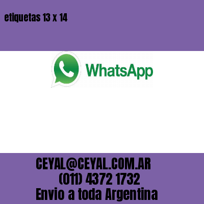 etiquetas 13 x 14