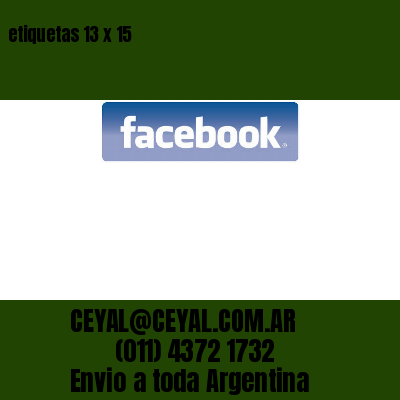 etiquetas 13 x 15