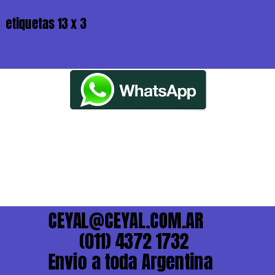 etiquetas 13 x 3